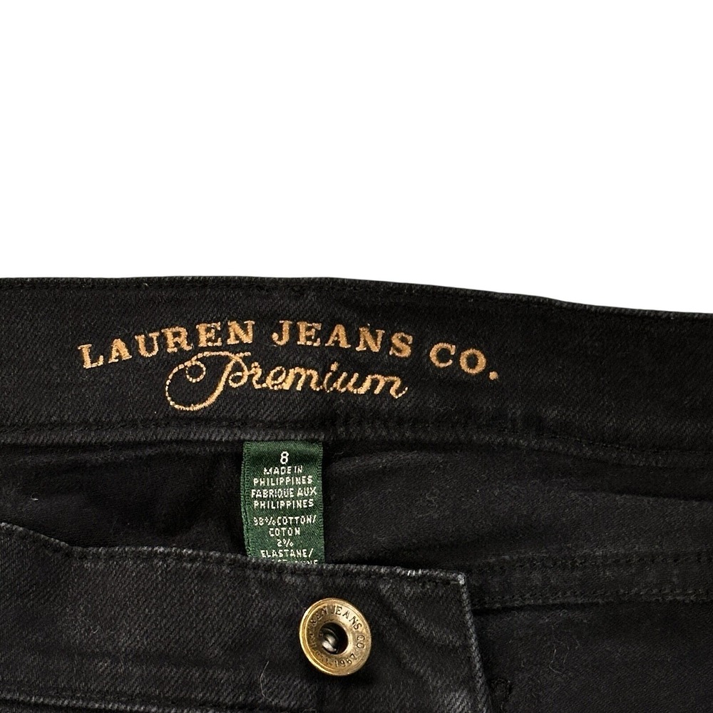 LRL Lauren Co Ralph Lauren Jeans Premium Womens Size 8 Dark Wash Modern Straight - Picture 7 of 8